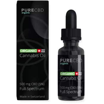 5% Full Spectrum CBD oil by Pure Organic CBD. This product is fully organic and lab tested for purity.