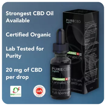 side view of the strongest CBD oil UK