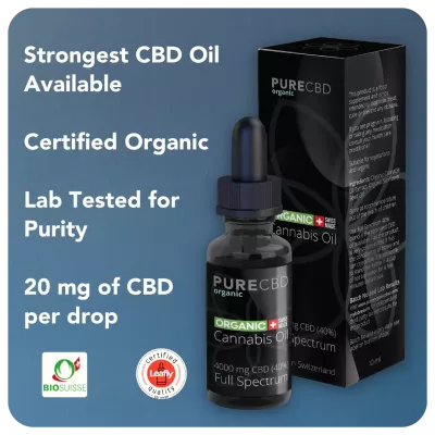 side view of the strongest CBD oil UK