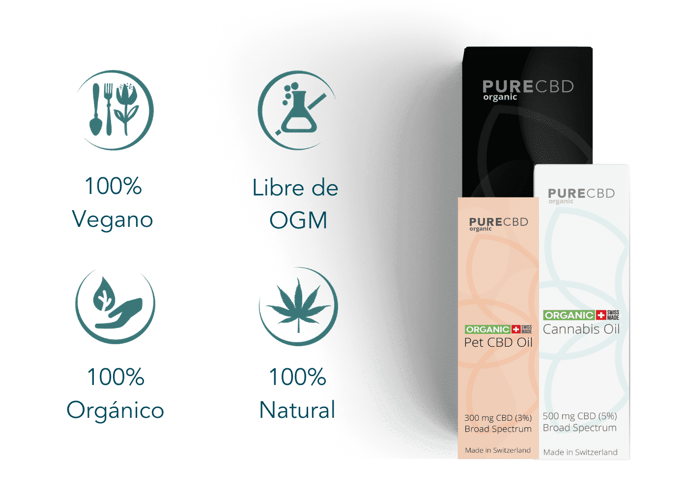 aceite de CBD natural orgánico sin transgénicos vegano España