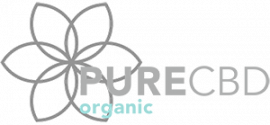Logotipo de aceite de CBD orgánico puro