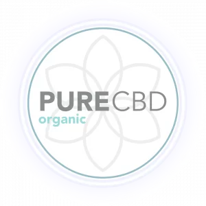 στρογγυλό κύριο λογότυπο για pure organic CBD