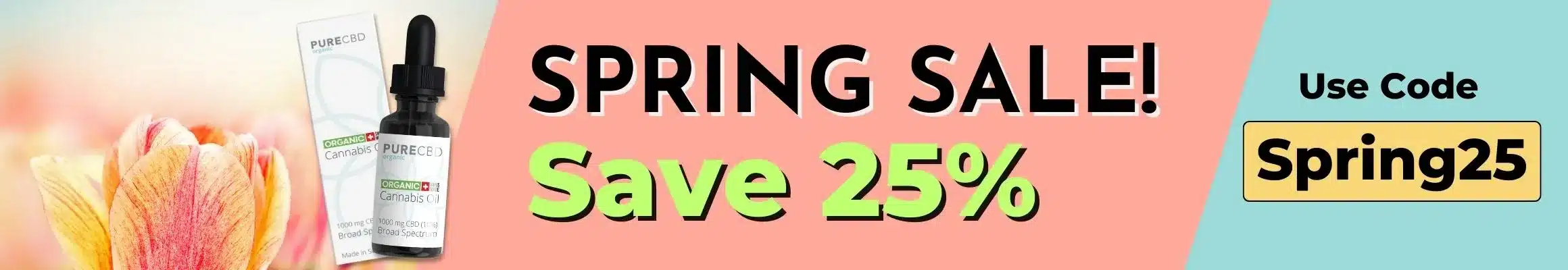Spring 2023 sale! Save 25% on select CBD oils from now until April 5th! Shop Now!