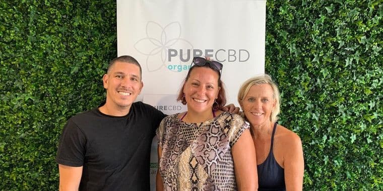 Robby from Pure Organic CBD with two time olympian Sarah Price who uses CBD oil for weight management and recovery from swimming.