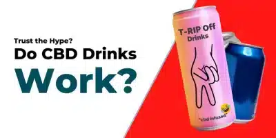 Do CBD las bebidas funcionan? Arte del artículo principal por Pure Organic CBD