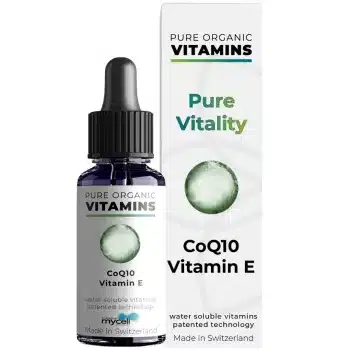 CoQ10 with Vitamin E product. This product is enhanced with Mycell Technology for maximum absorption and quality. It contains ubiquinone and vitamin e to support cellular functions.