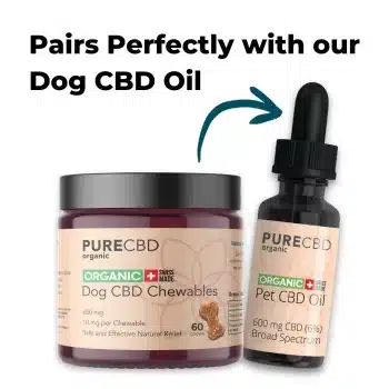 Our CBD dog treats pair perfectly with our cbd oil for dogs which you can find in our shop.