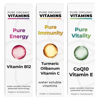 Συνδυαστική συσκευασία Pure Organic Vitamins. Εξοικονομήστε αυτήν τη δέσμη βιταμινών για 40 ημέρες.