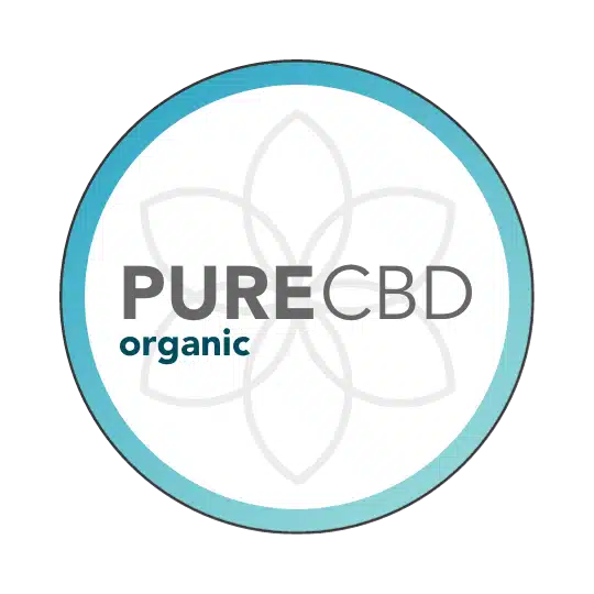 Logotipo oficial do Pure Organic CBD.